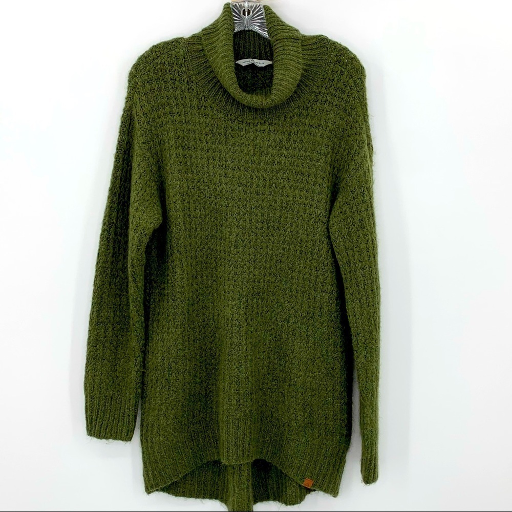 Alpine Design Wool Blend Oversized Longline Turtleneck Sweater